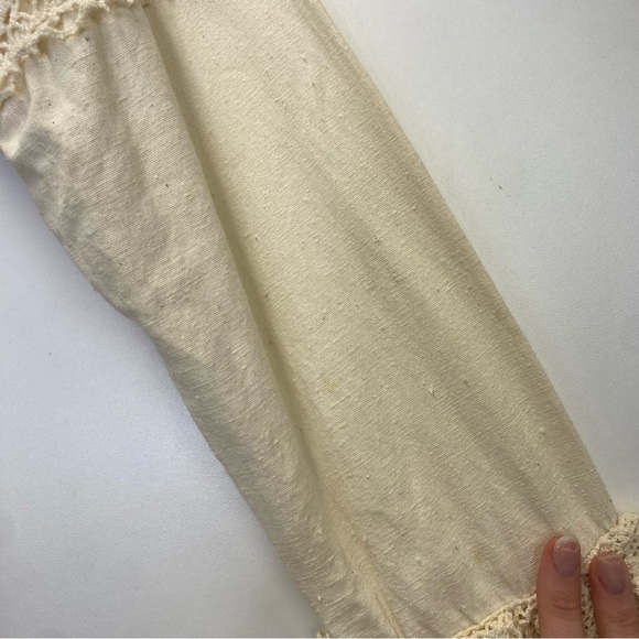 Vintage Gonzalo Bauer Girasol Mexican Tan Prairie Lace Long Sleeve Maxi Dress - Picture 14 of 16